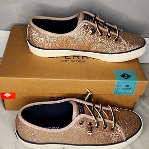 Sperry Rose Gold Glitter Sneaker